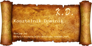 Kosztelnik Dominik névjegykártya